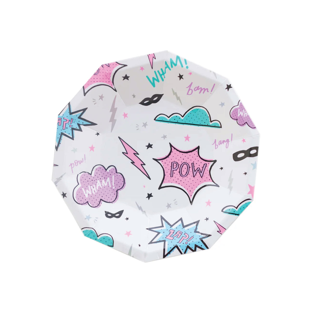 Girl Superhero Dessert Plates 8ct | The Party Darling