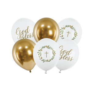 Gold God Bless Balloon Bouquet 6ct | The Party Darling