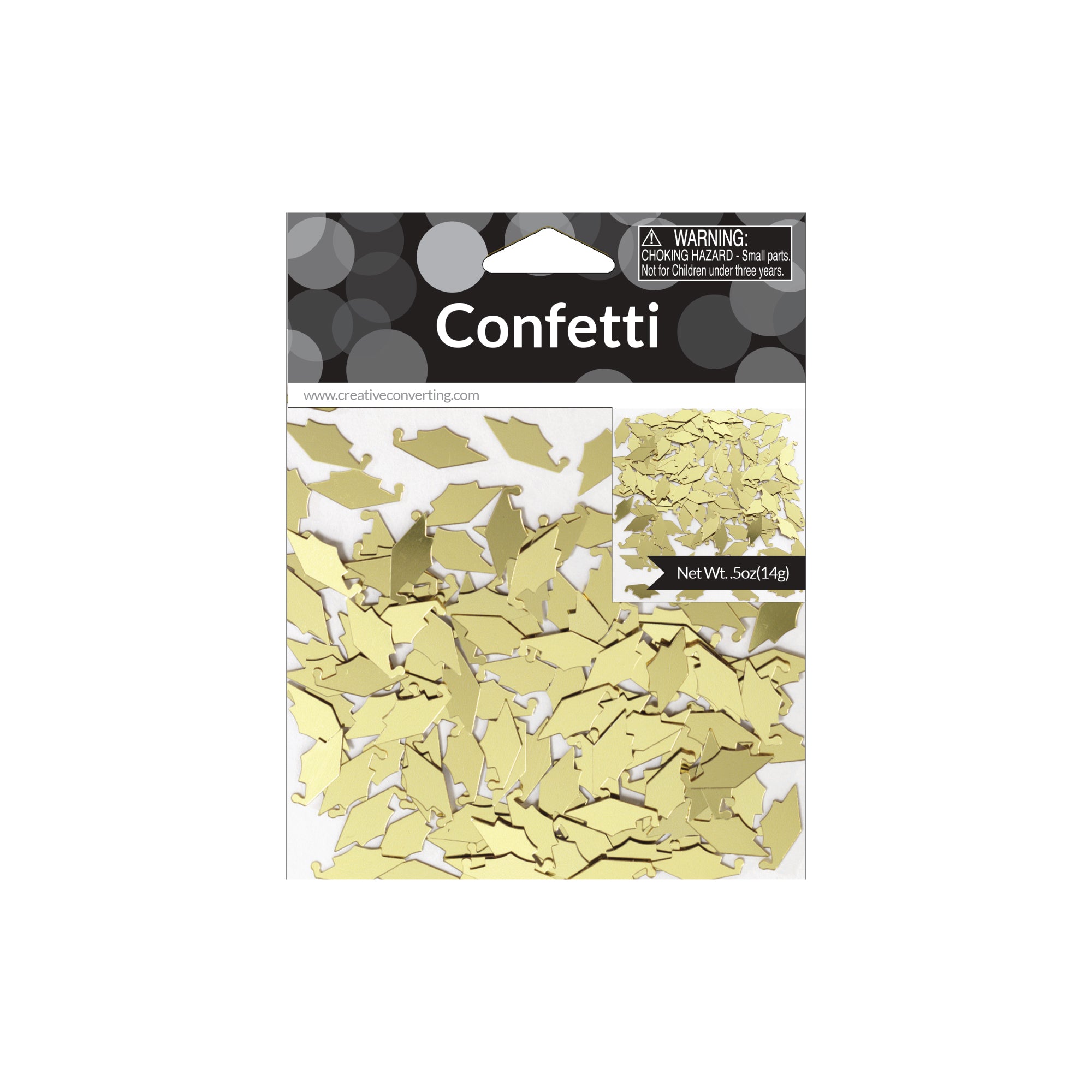 Gold Graduation Cap Confetti Pack .5oz | The Party Darling