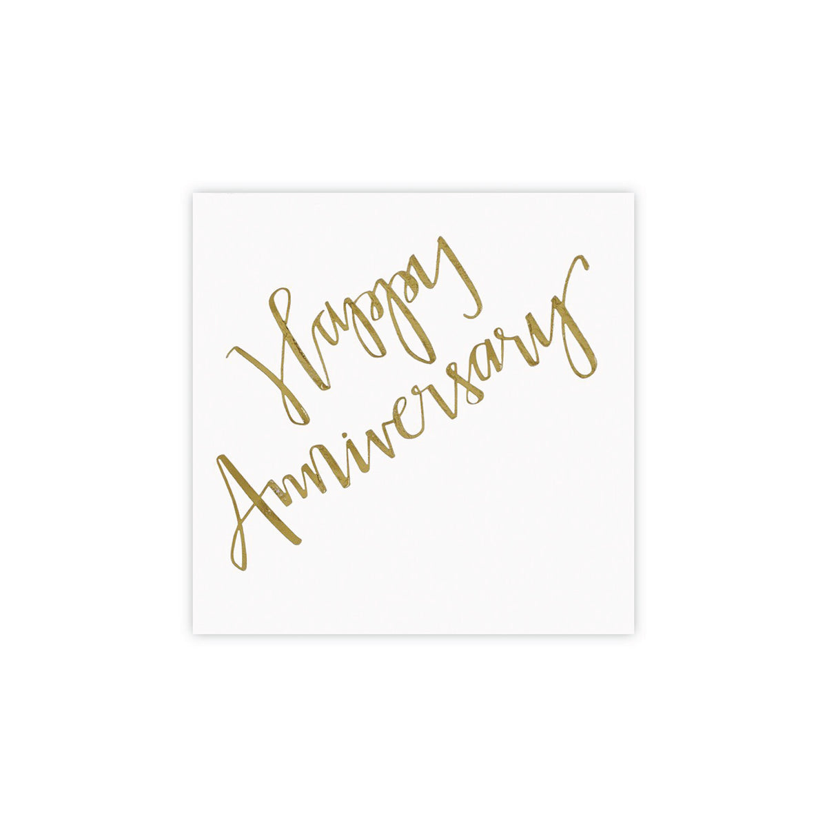 Gold Happy Anniversary Dessert Napkins 20ct | The Party Darling