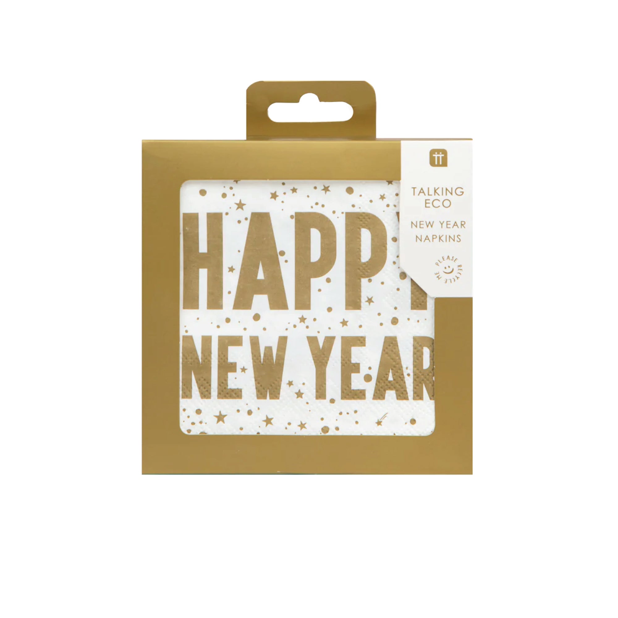 Gold Happy New Year Dessert Napkins 20ct | The Party Darling