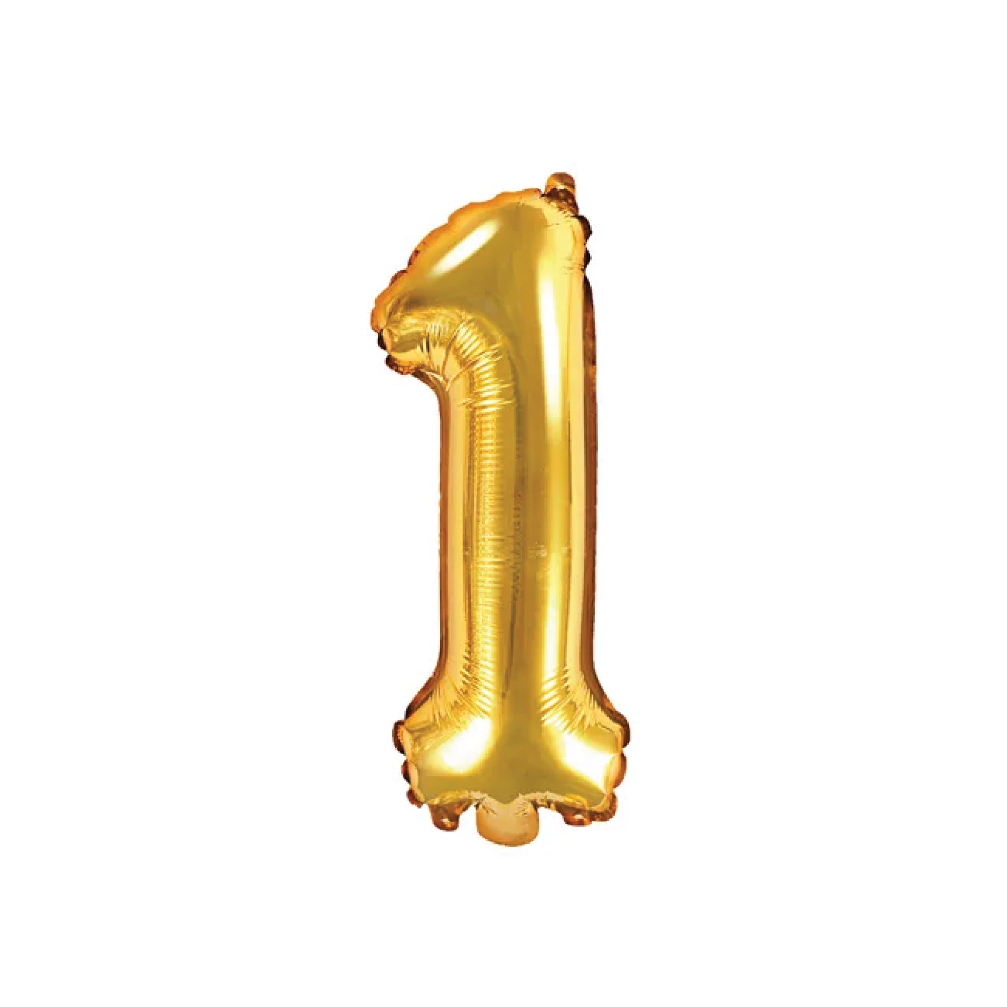 Air-Filled Gold Number 1 Balloon 14in | The Party Darling