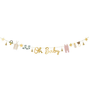 DIY Gold Oh Baby Icon Banner Kit 8ft | The Party Darling