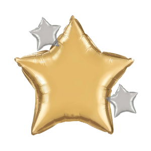 Gold & Silver Stars Foil Balloon 24in | The Party Darling