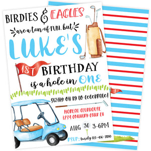 Personalized Golf Birthday Party Invitation | The Party Darling