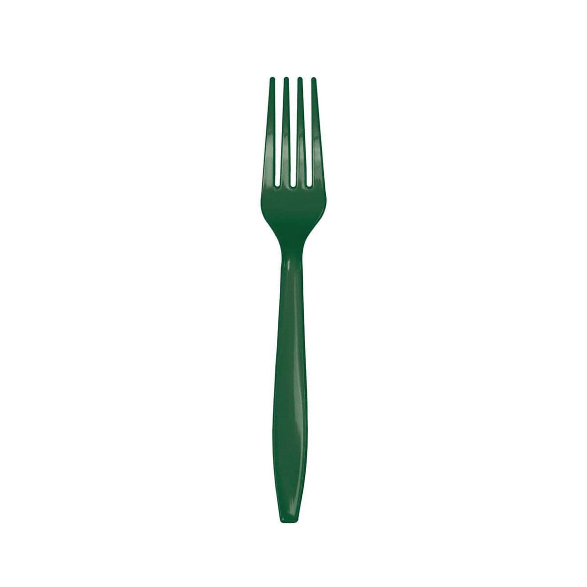 Hunter Green Plastic Forks Service for 24 | The Party Darling