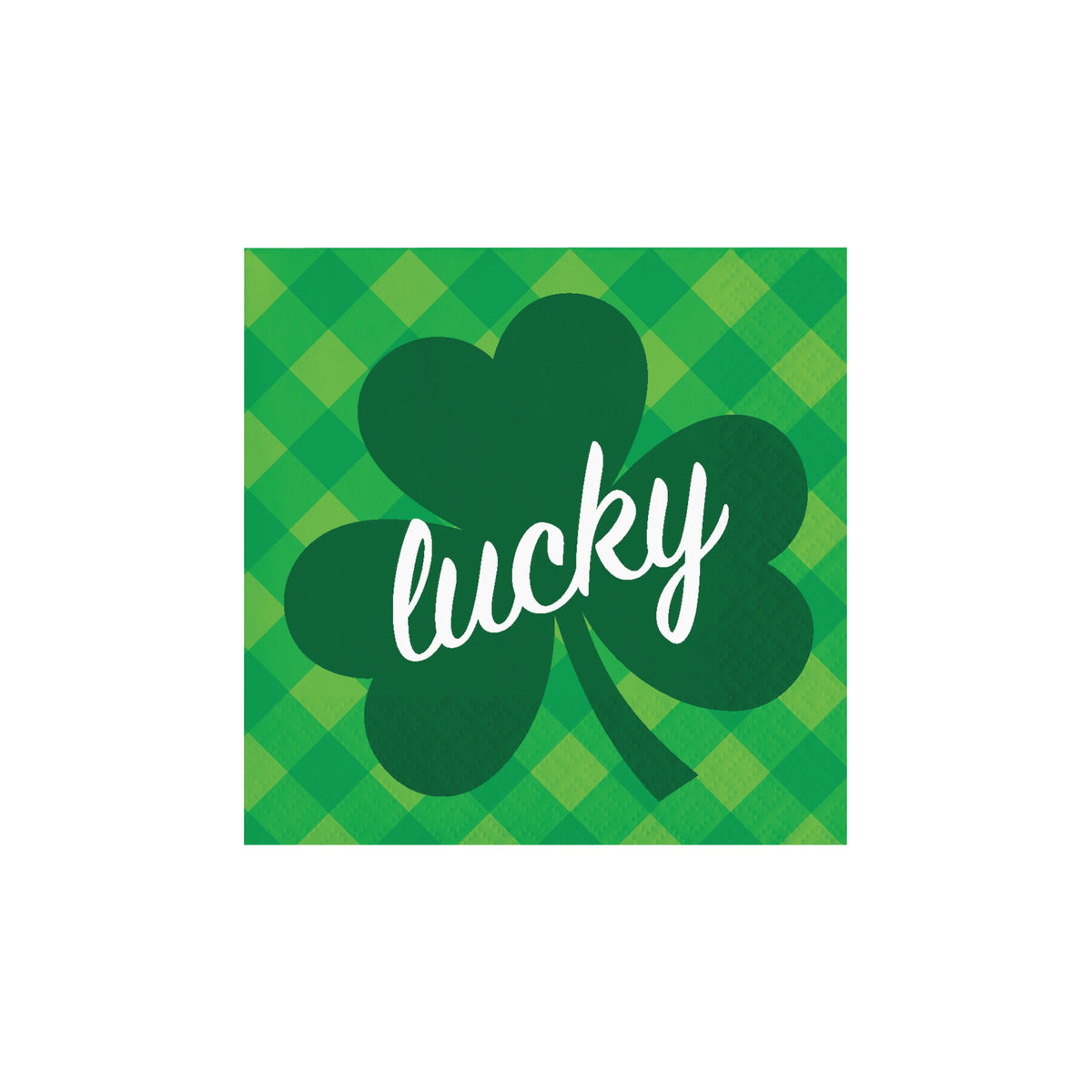 Green Lucky Shamrock Dessert Napkins 16ct | The Party Darling