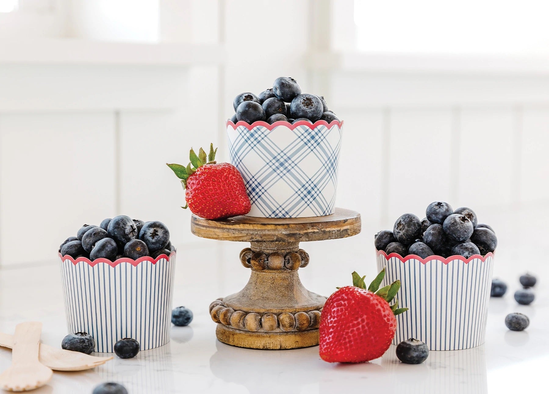 Hamptons Blue & Red Food Cups 50ct | The Party Darling