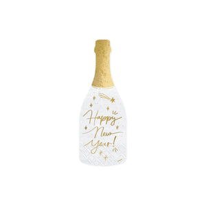 Happy New Year Champagne Bottle Dessert Napkins 20ct | The Party Darling