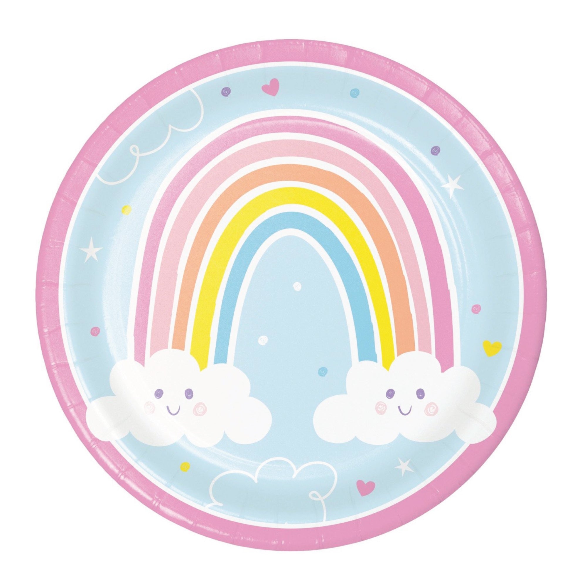 Happy Rainbows Lunch Plates 9" 8 ct | The Party Darling