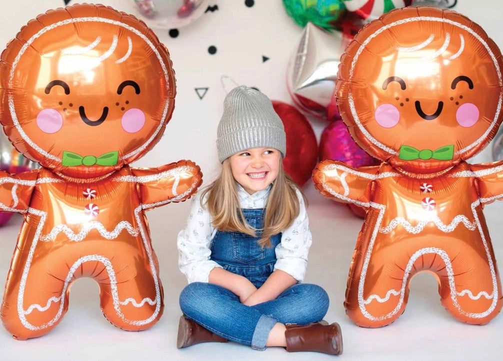 Happy Gingerbread Man Foil Balloon - The Party Darling