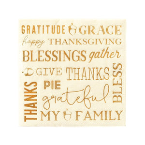 Thanksgiving Words Lunch Napkins 18ct | The Party Darling