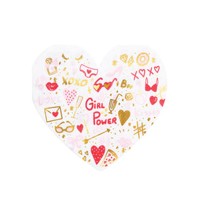 Heart Shaped Lunch Napkins 20ct | The Party Darling
