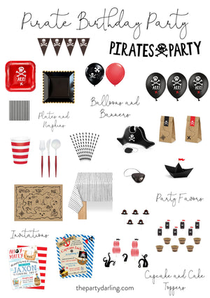 Pirate's Treasure Map Latex Balloons 6ct | The Party Darling