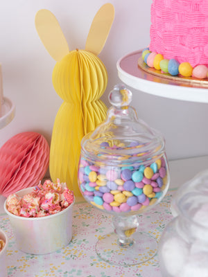 Yellow Bunny Honeycomb Decoration 12in | The Party Darling