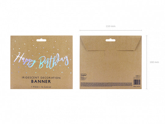 Iridescent Happy Birthday Letter Banner - The Party Darling