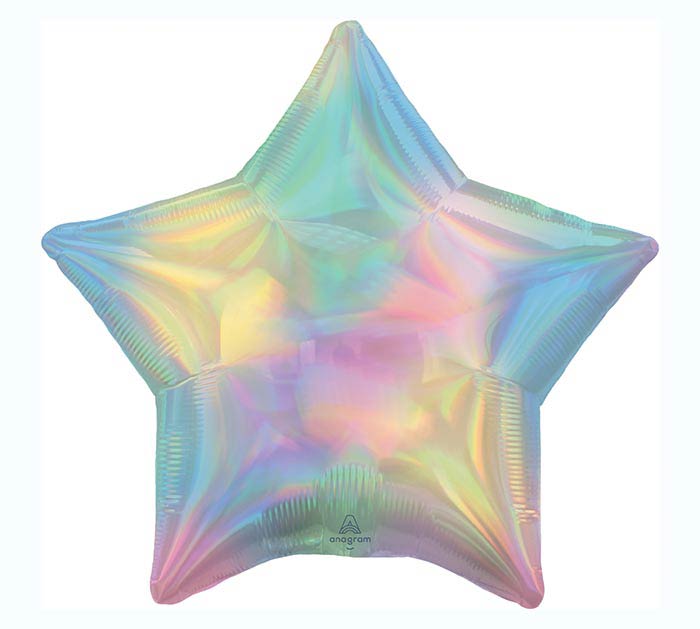 Iridescent Pastel Star Balloon 19in | The Party Darling