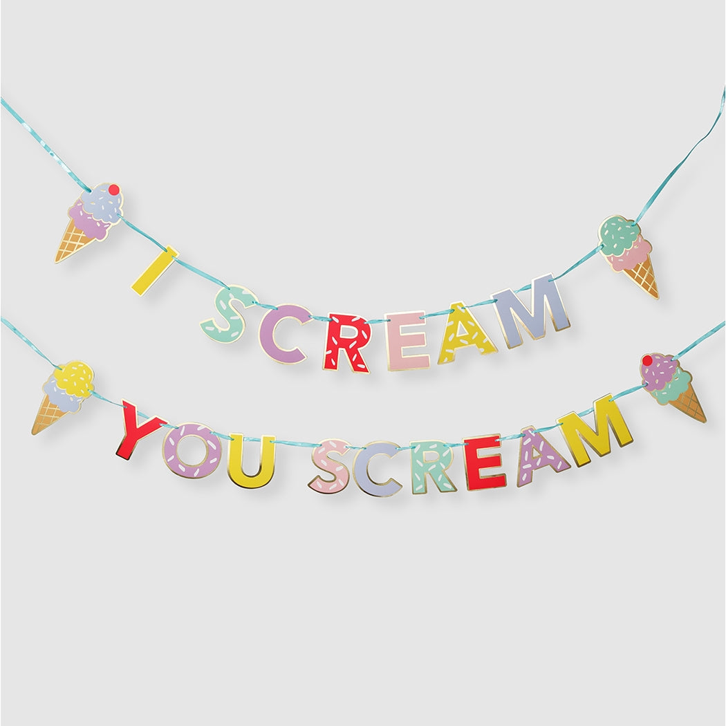 I Scream You Scream Banner 9ft | The Party Darling