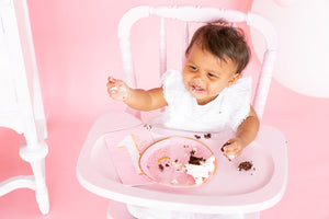 Pink & Gold 1st Birthday Dessert Plates 8ct - The Party Darling