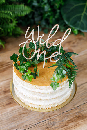 Wild One Cake Topper On Cake
