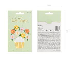 Flower Cupcake Toppers 8ct