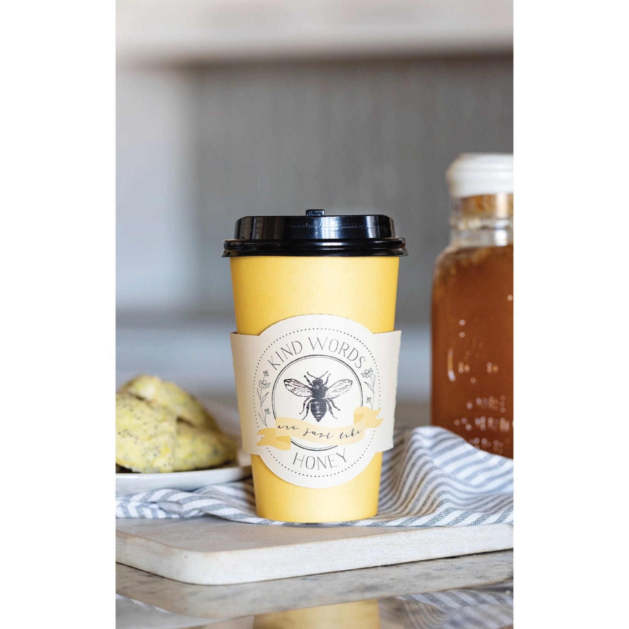 Honey Bee Coffee Cups with Lids 8ct | The Party Darling