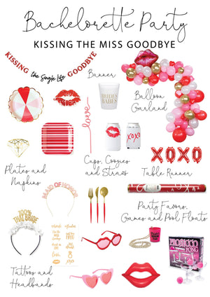 Kiss the Miss Goodbye Temporary Tattoos 10ct | The Party Darling