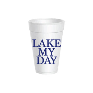 Lake My Day Styrofoam Cups with Lids 10ct | The Party Darling