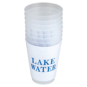 Lake Water Frosted Plastic Cups 8ct 