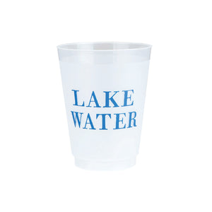 Lake Water Frosted Plastic Cups 8ct | The Party Darling