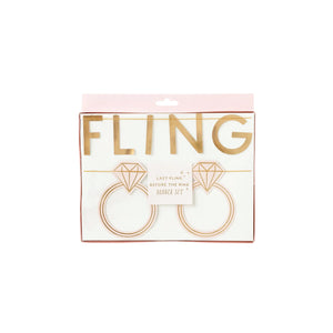 Last Fling Before The Ring Banner Set Packaged