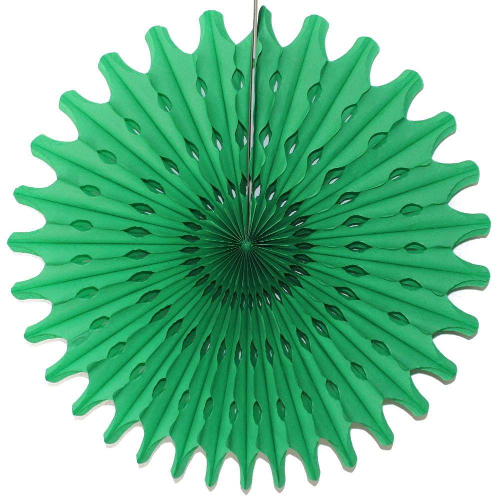 18" Light Green Tissue Paper Fan