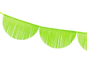 Lime Green Tissue Fringe Bunting Garland 10ft - The Party Darling