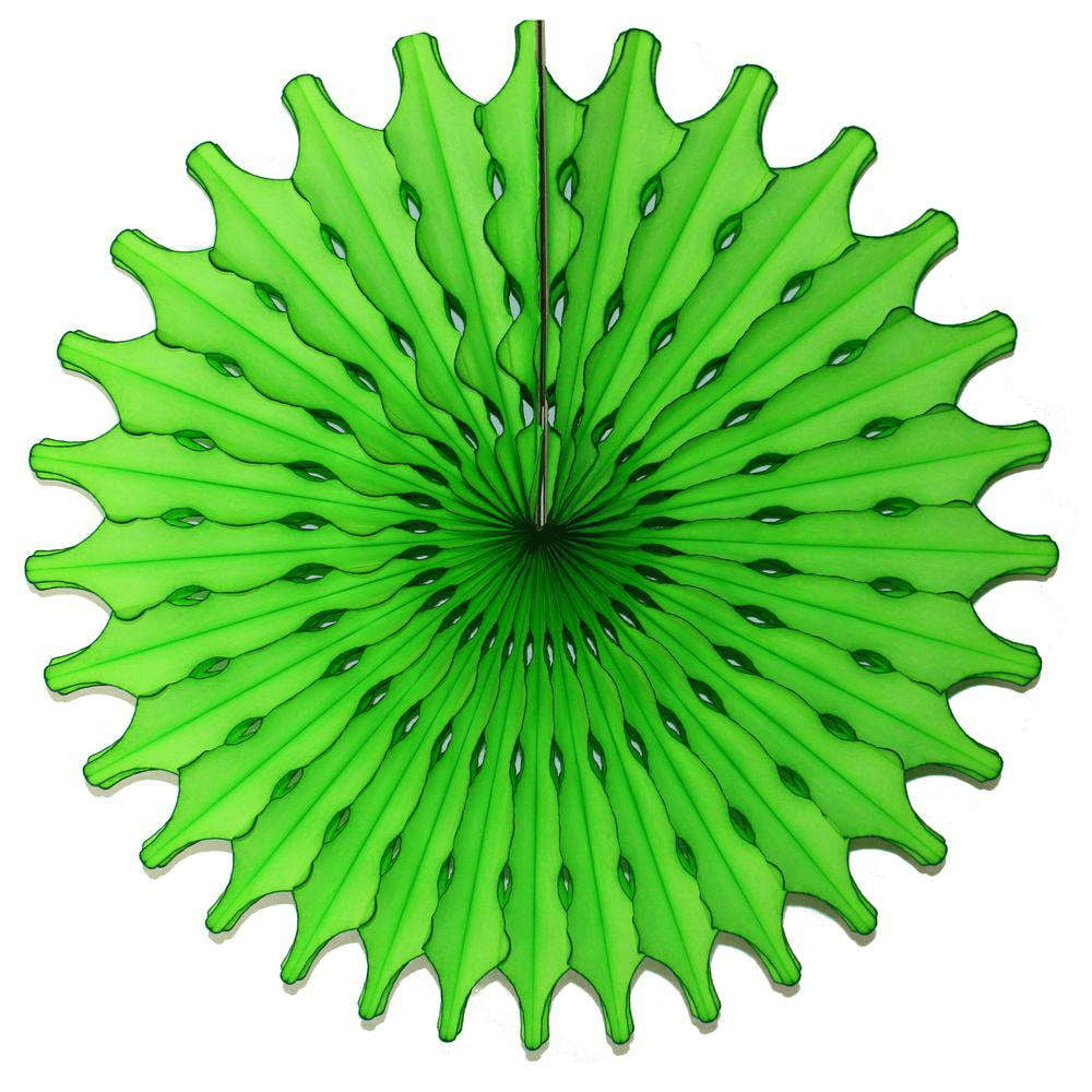 Lime Tissue Paper Fan 18" | The Party Darling