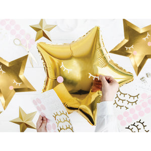 Little Star Party Balloon Stickers Set of 12 Gold Stars