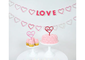 Love Cake Toppers Party Set Up