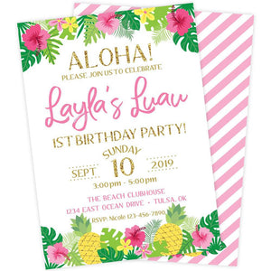 Luau Birthday Party Invitation | The Party Darling