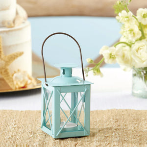Luminous Blue Mini Lantern Tea Light Holder 1ct | The Party Darling