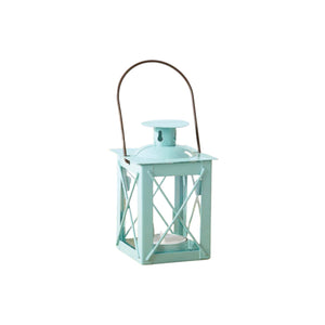 Mini Blue Metal Tea Light Candle Lantern | The Party Darling