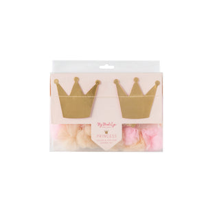 Magical Princess Crown & Pom Pom Garland 10ft Packaged