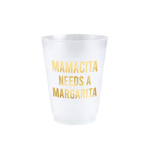 Mama Needs a Margarita Frosted Plastic Cups 6ct | The Party Darling