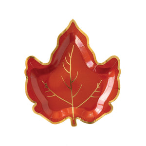 Maple Leaf Shaped Plates 8ct | The Party Darling