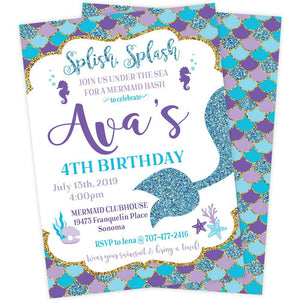 Mermaid Birthday Party Invitation | The Party Darling