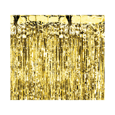 Metallic Gold Fringe Curtain