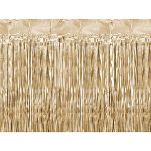 Metallic Gold Fringe Curtain | The Party Darling