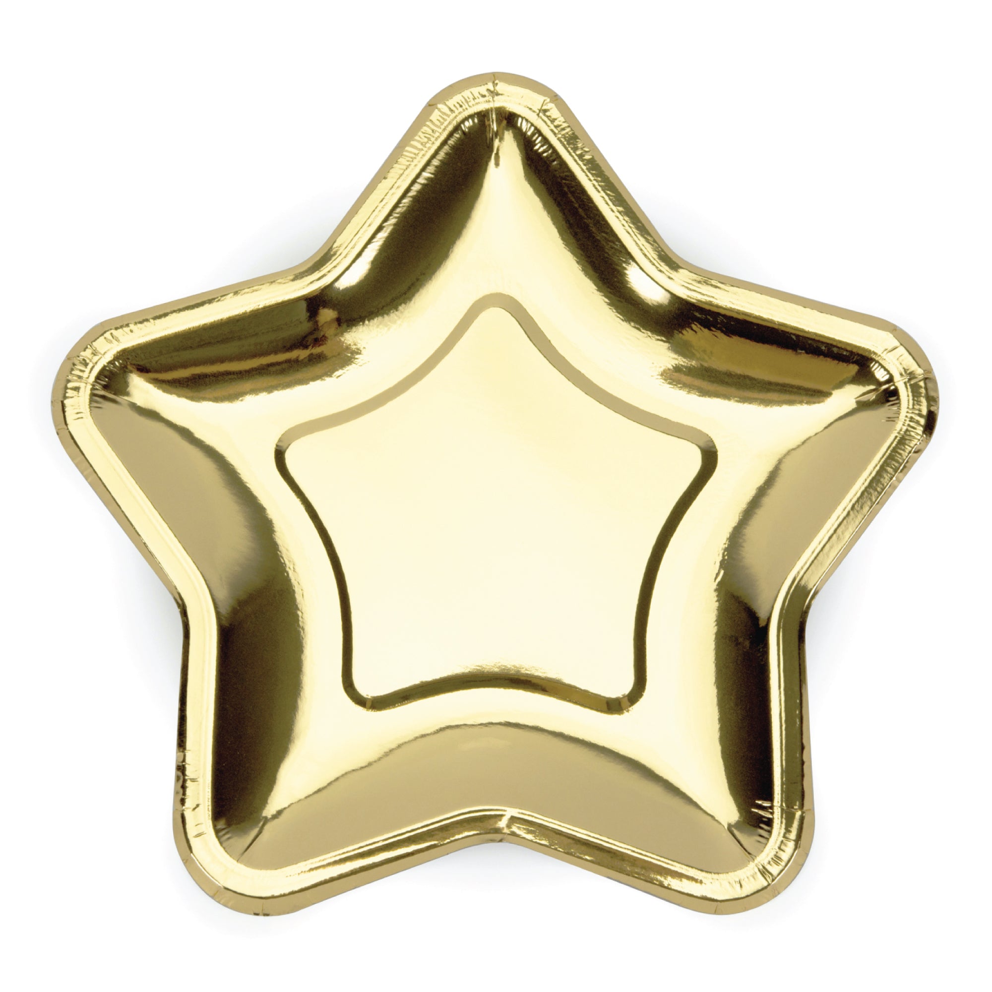 Metallic Gold Star Lunch Plates 6ct | The Party Darling