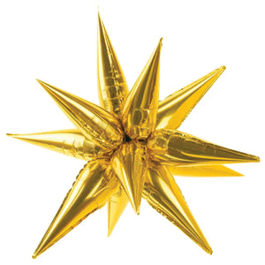 Giant Metallic Gold Starburst Balloon 37in | The Party Darling
