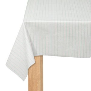 Mint Green Pinstripe Paper Table Cover 8ft x4.5ft | The Party Darling