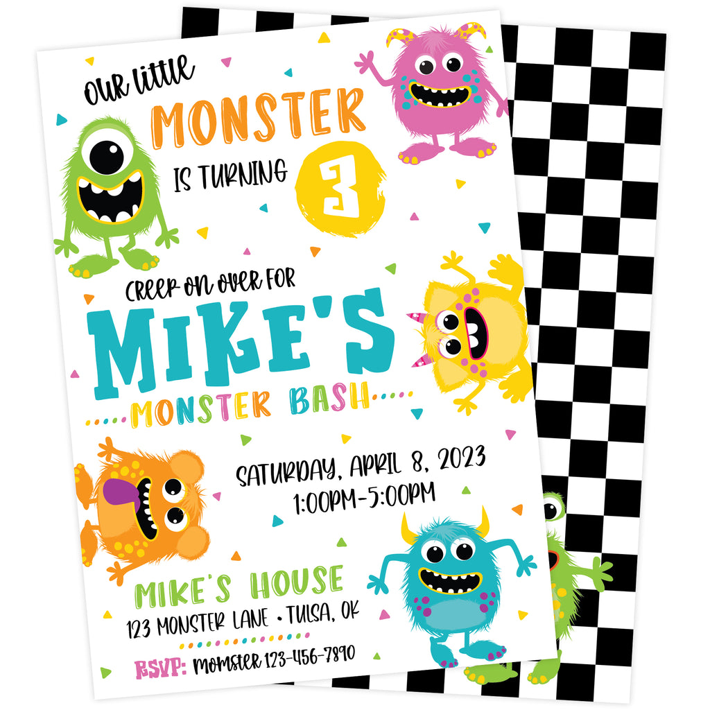 Little Monster Birthday Party Invitation | The Party Darling little-monster-birthday-party-invitation-the-party-darling