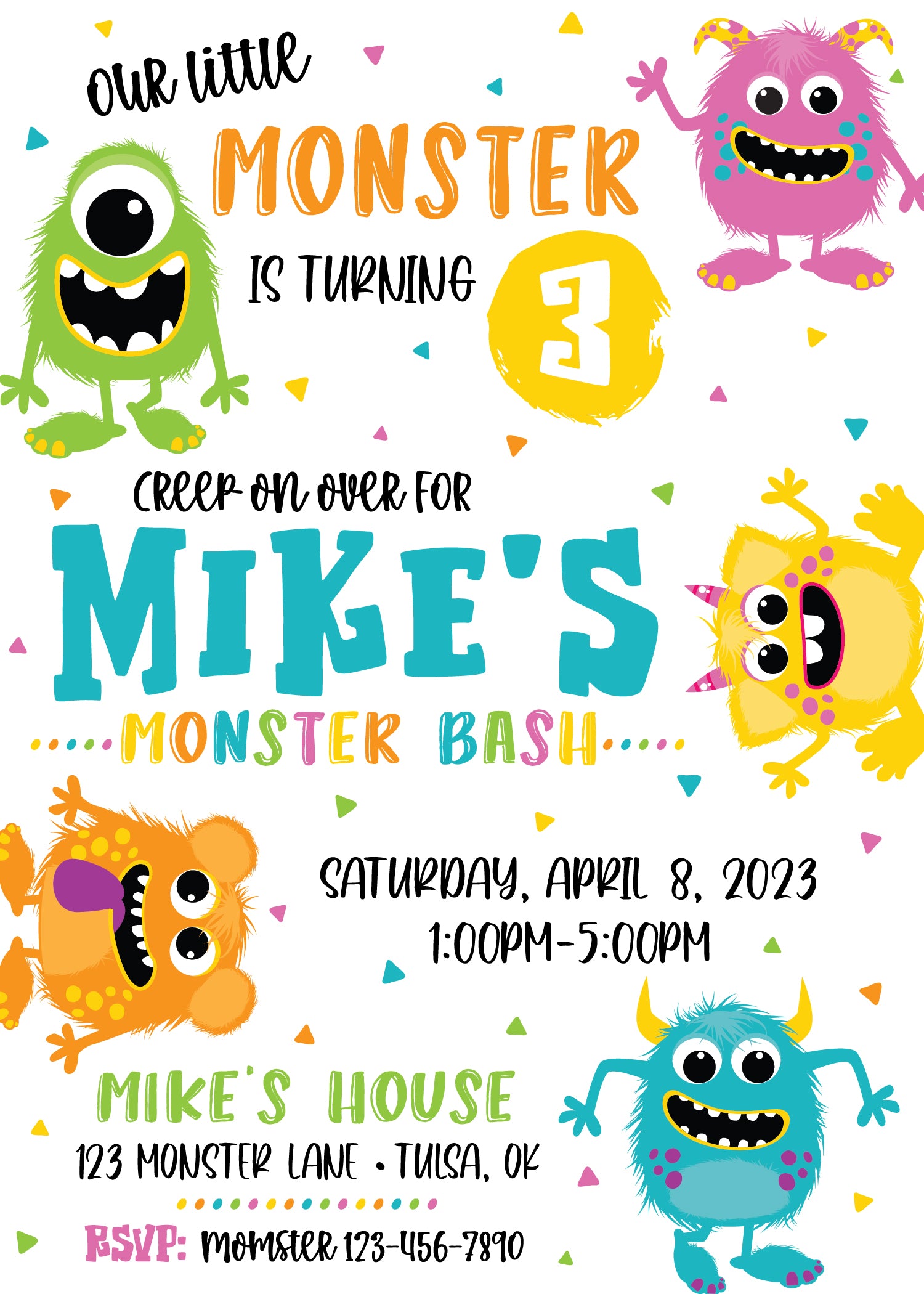 Little Monster Birthday Party Invitation | The Party Darling
